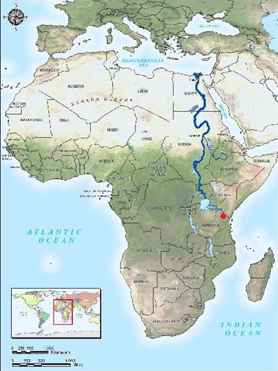 Nile river location